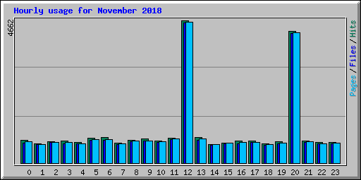 Hourly usage for November 2018