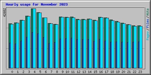 Hourly usage for November 2023